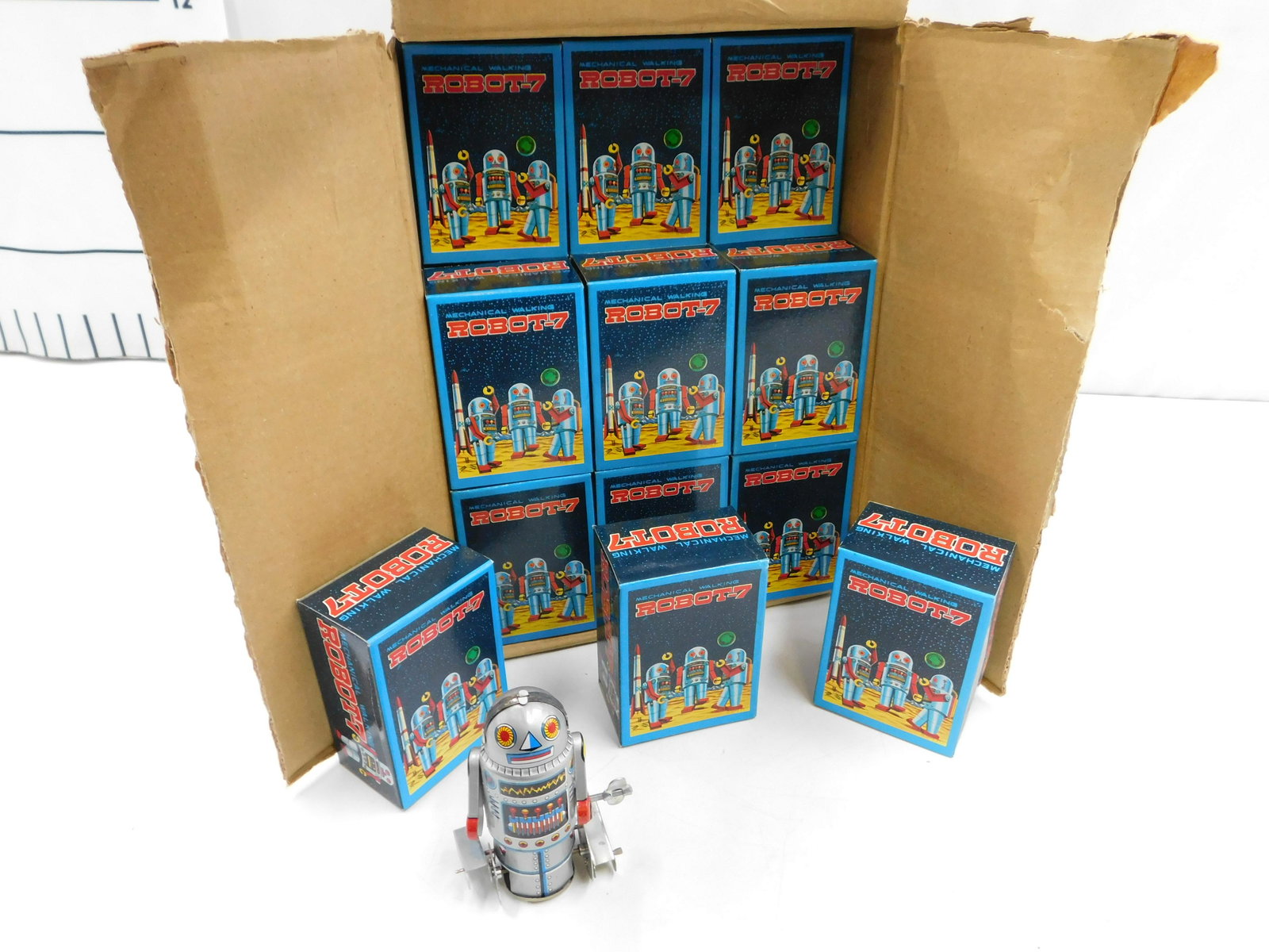 Full Case of 36 Mechanical Walking Robot-7 Tin Toys (1 of 5)