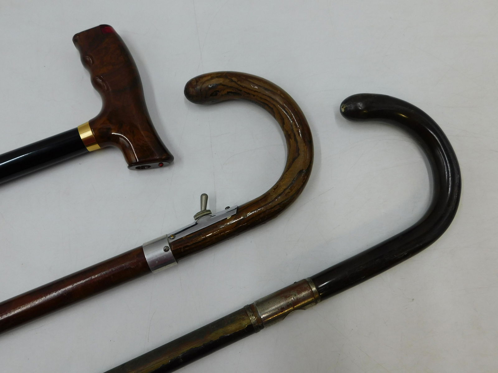 Lot of 3 Vintage Flashlight Walking Sticks (1 of 6)