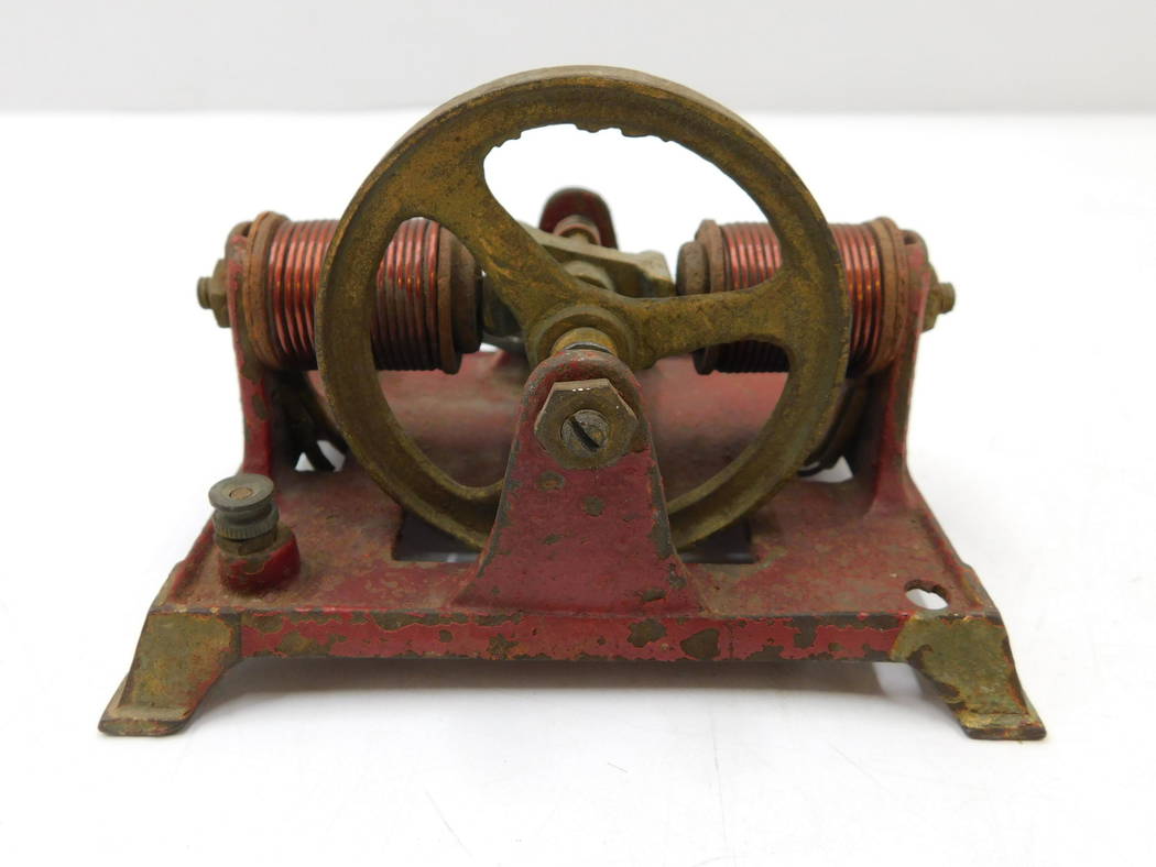 Antique Electric Motor On Cast Iron Base