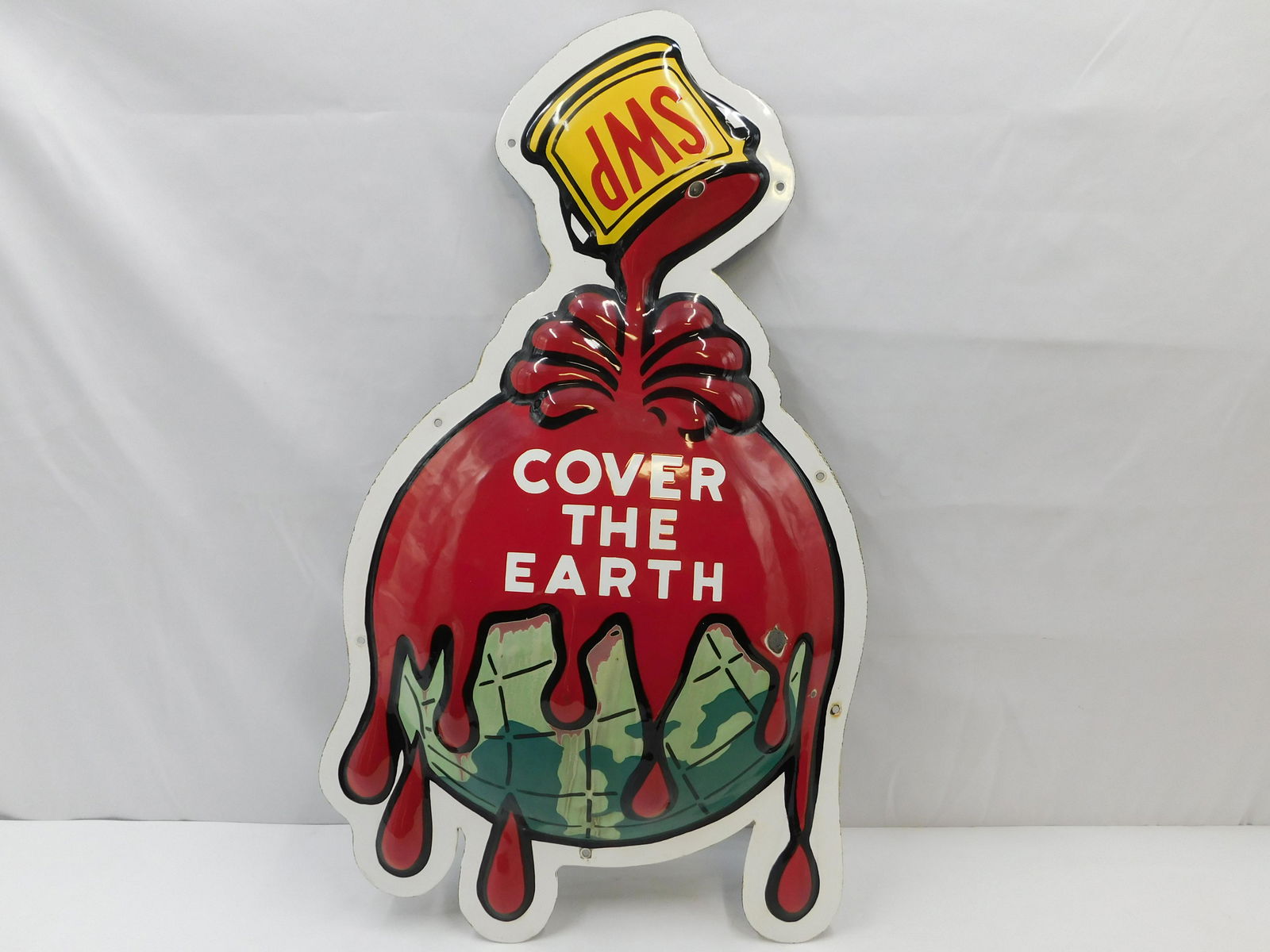 Antique Porcelain SWP Paint Sign (1 of 5)