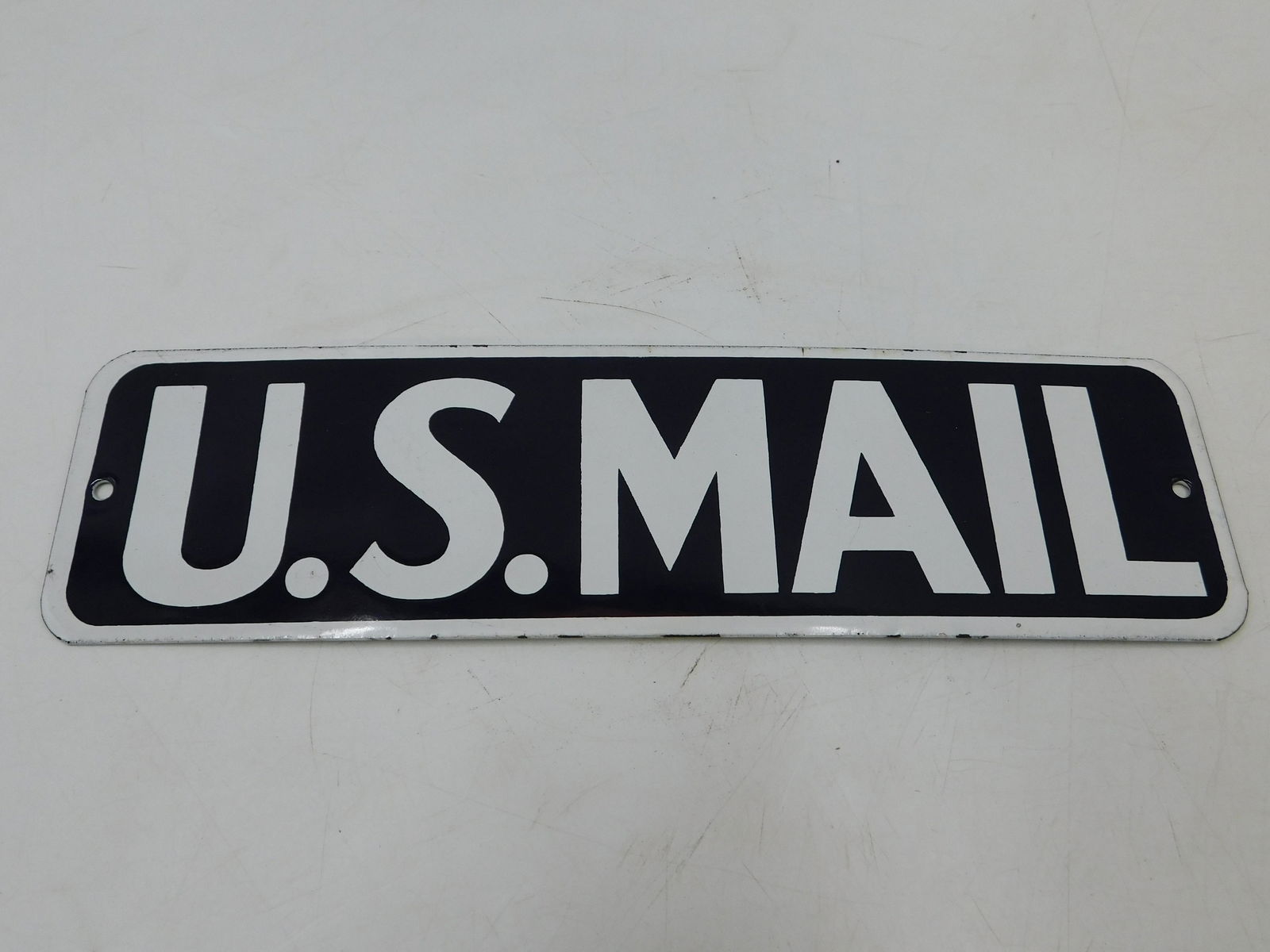 Vintage US Mail Porcelain Sign (1 of 2)
