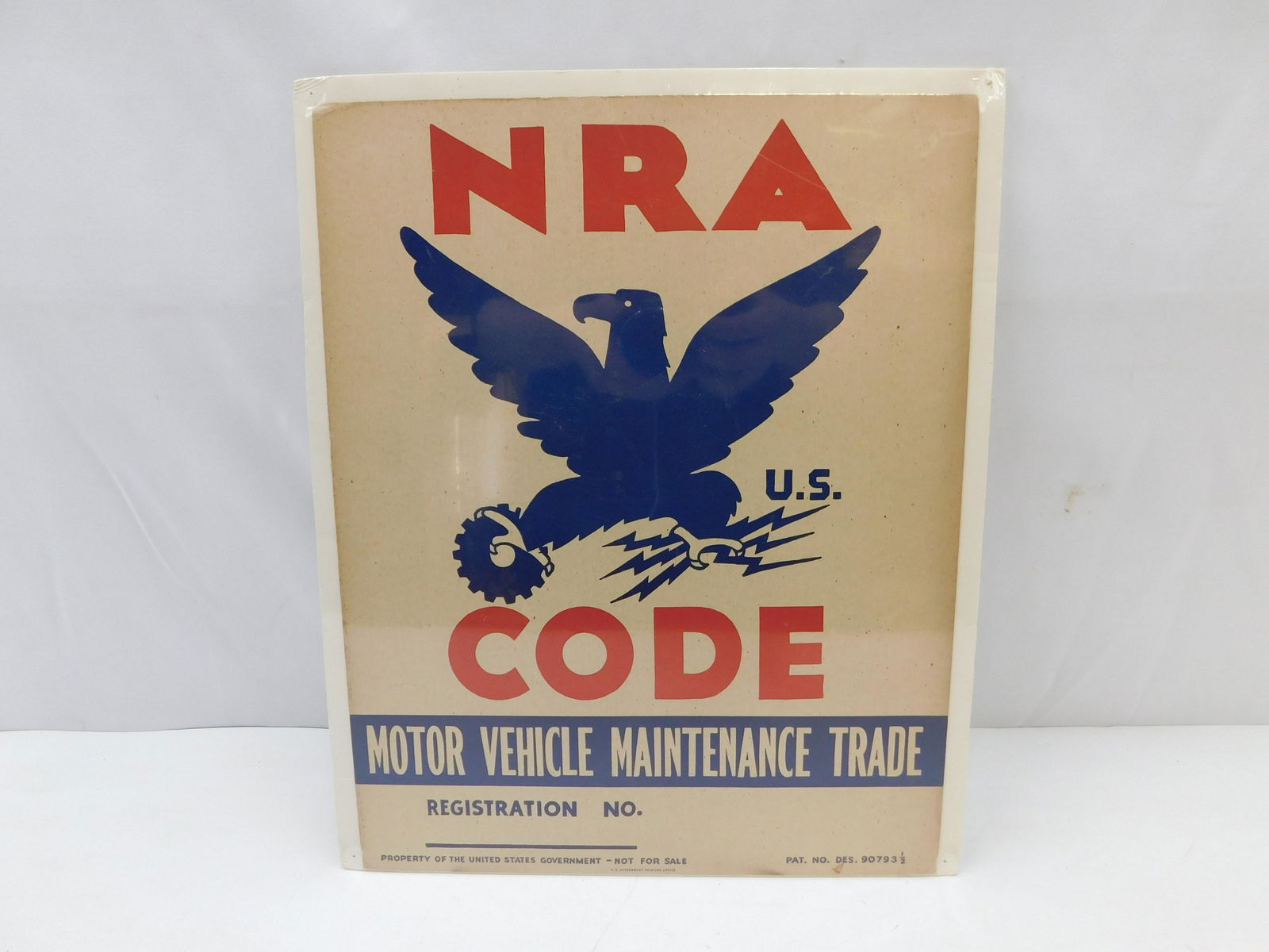 Vintage NRA Cardboard Sign (1 of 4)