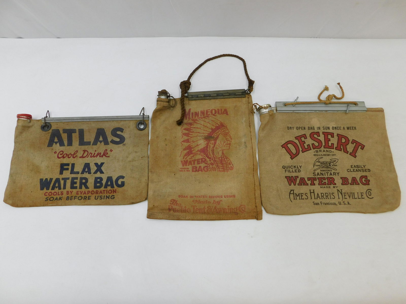 Lot of 3 Vintage Sack Water Bags (1 of 5)