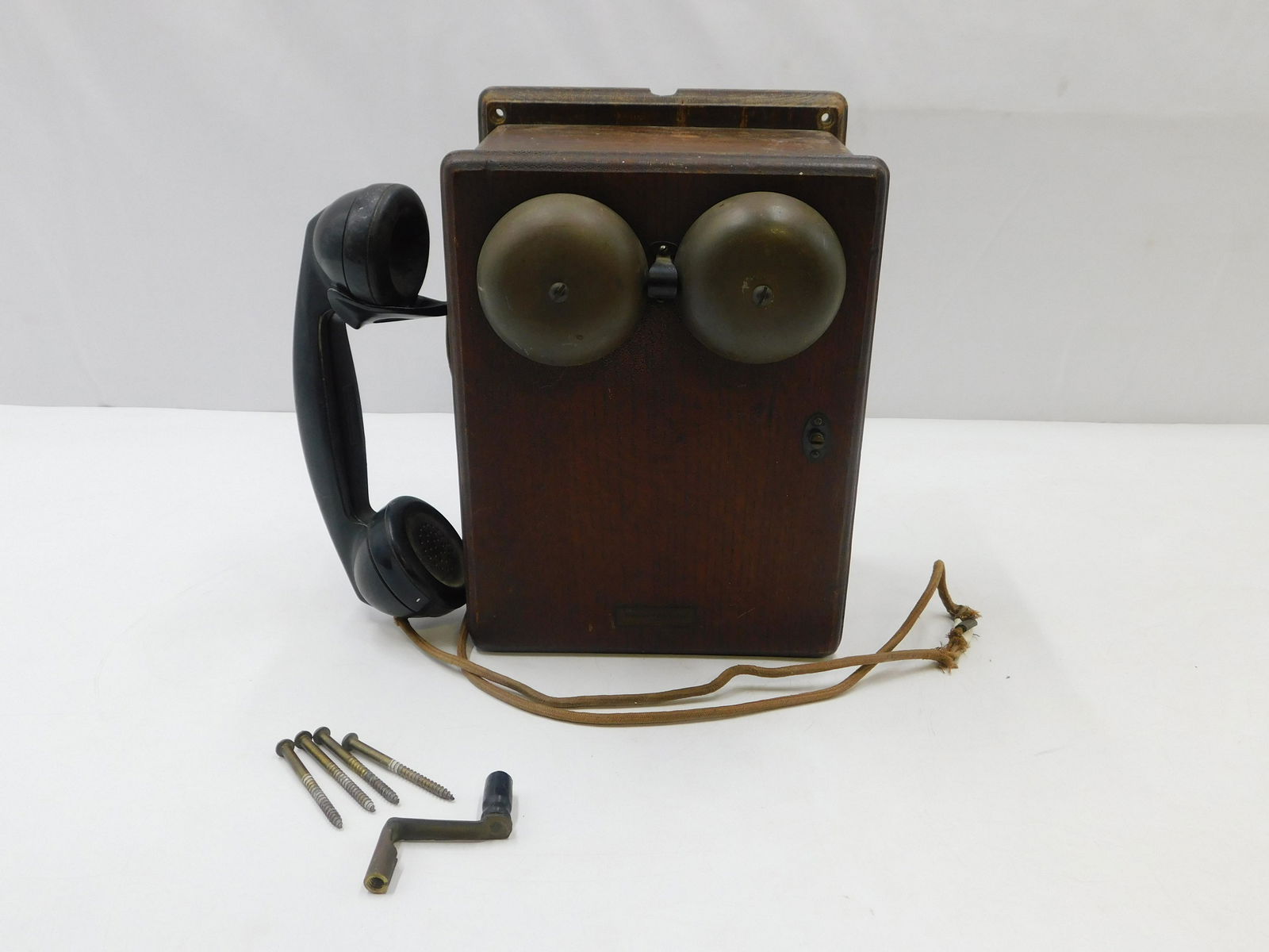 Western Electric Oak Wall Hanging Bell Telephone (1 of 6)