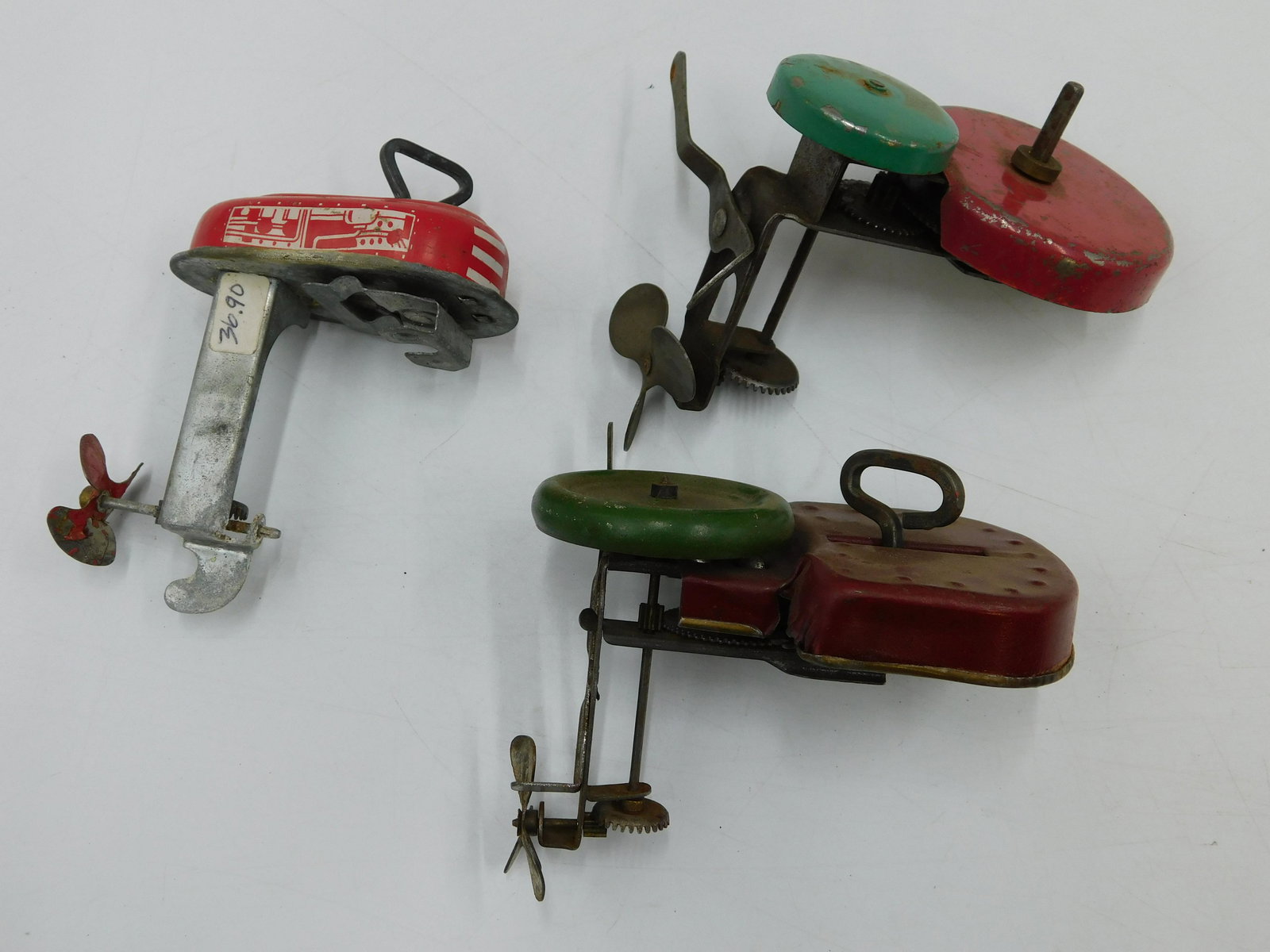 Lot of 3 Antique Key Wind Outboard Motors (1 of 5)
