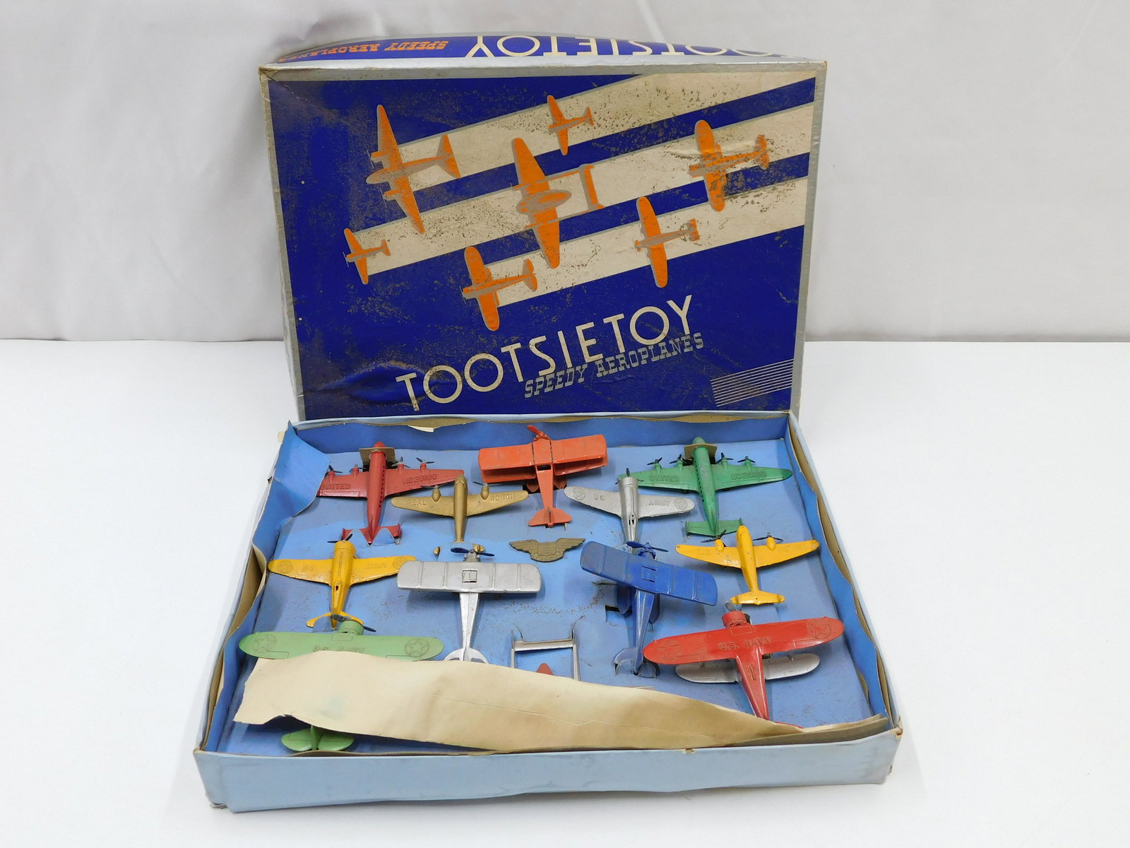 Antique Tootsie Toys Speedy Aeroplanes Box Set - Complete (1 of 5)