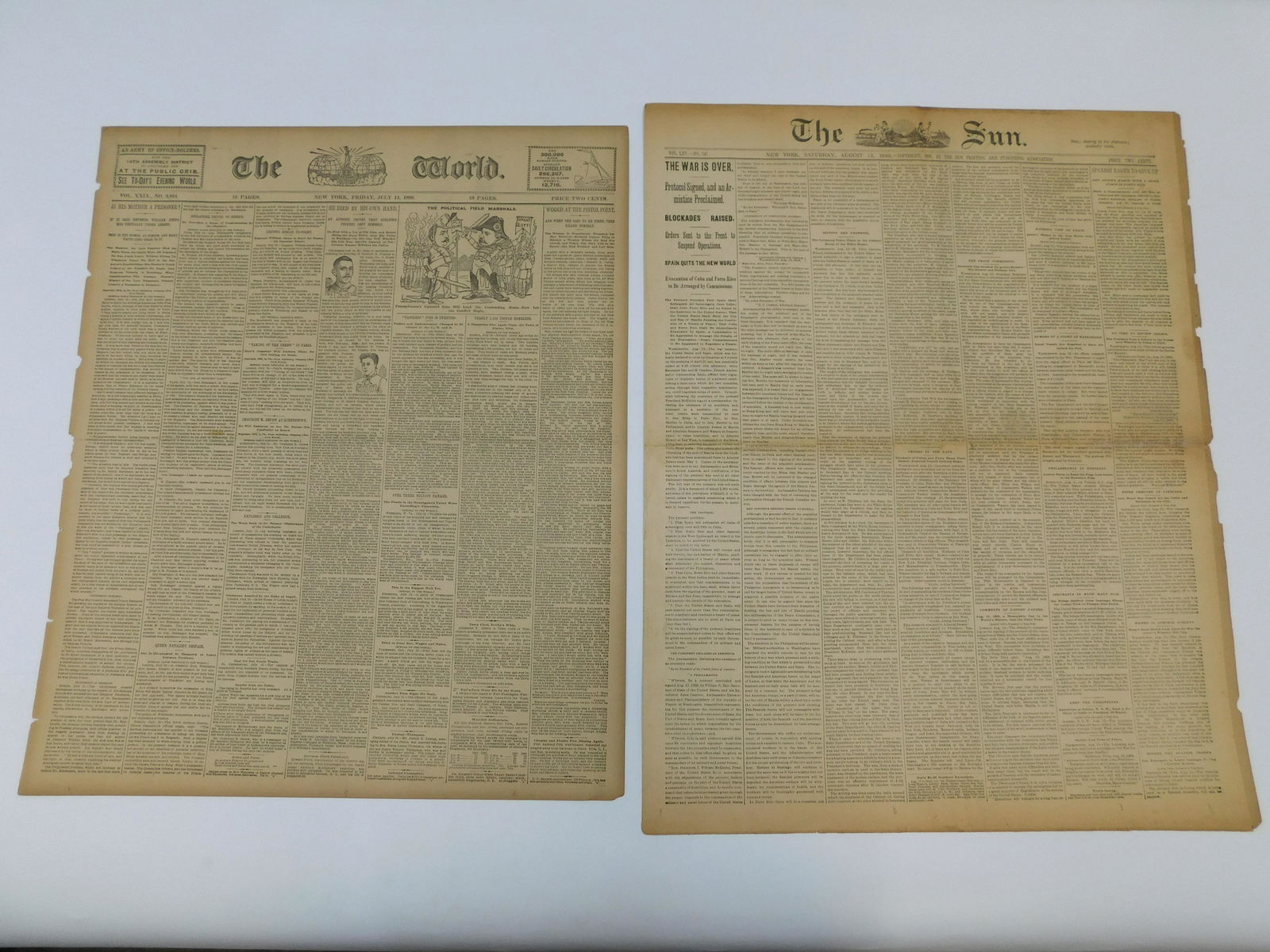 Lot of 2 Newspapers from late 1800's (1 of 7)