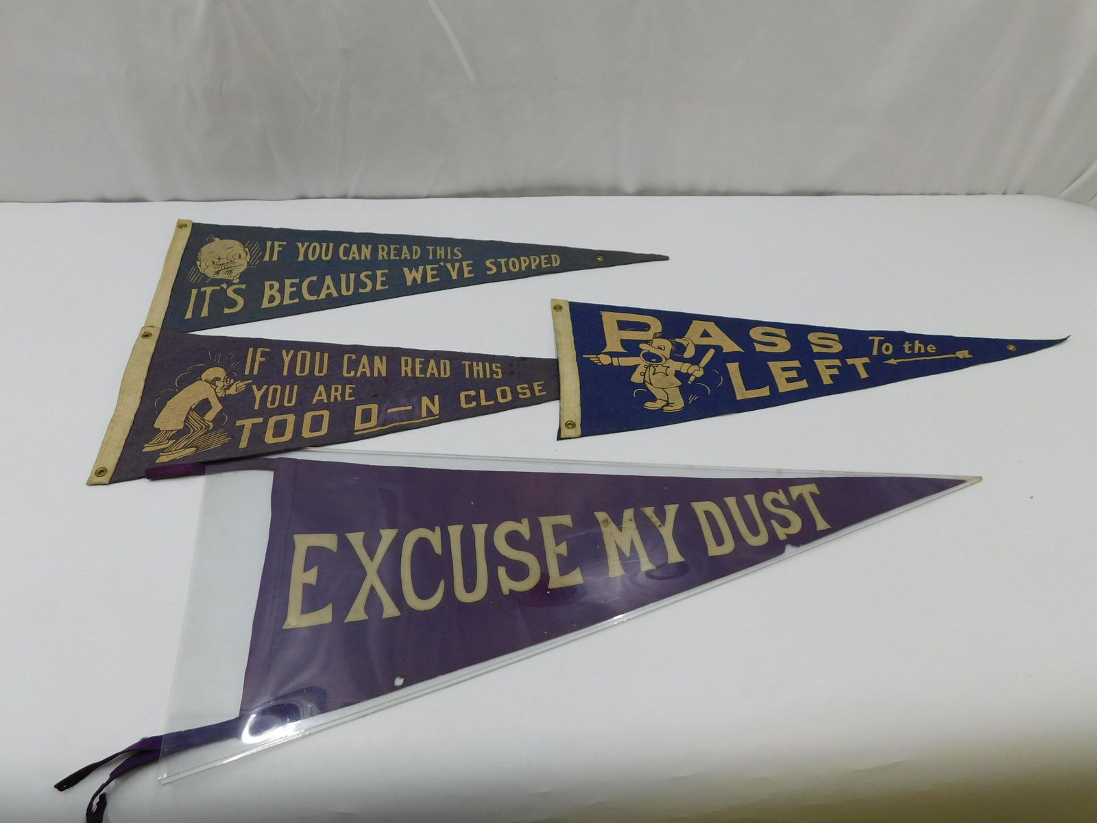 Lot of 4 Vintage Auto Pennants (1 of 5)
