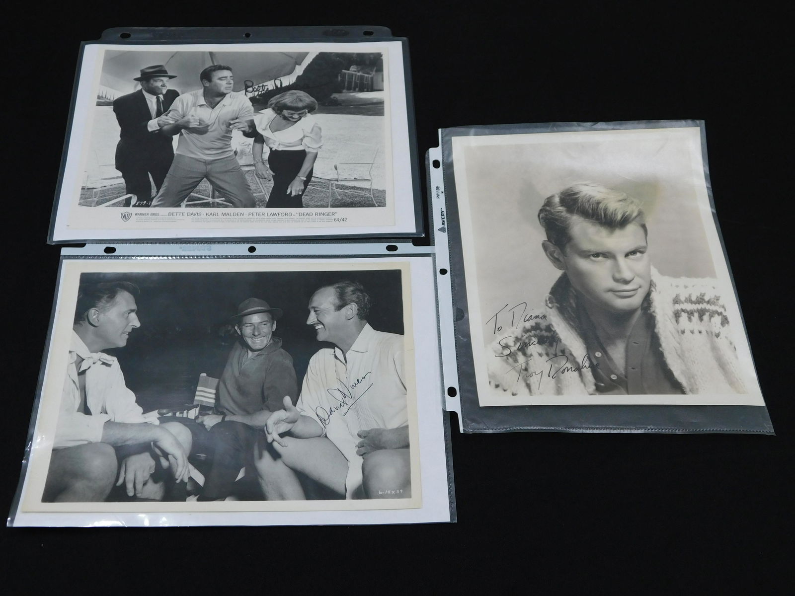 Group of 3 Autographed Celebrity Photos (1 of 5)