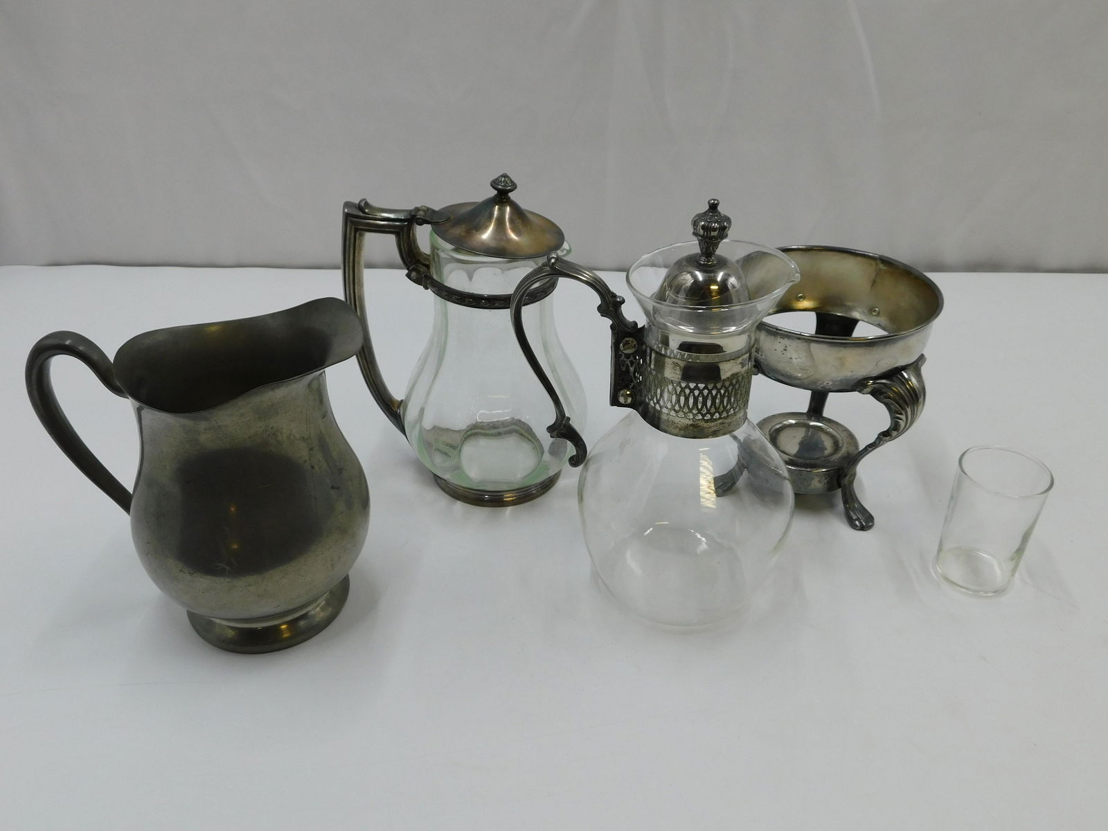 Lot of Unmarked Railroad Silverplate/Pewter Pieces (1 of 6)