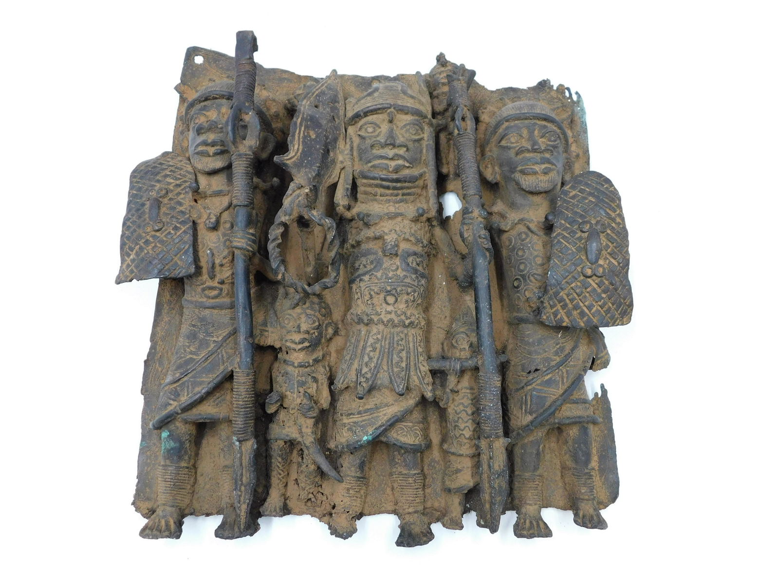African Bronze Relief Plaque (1 of 9)