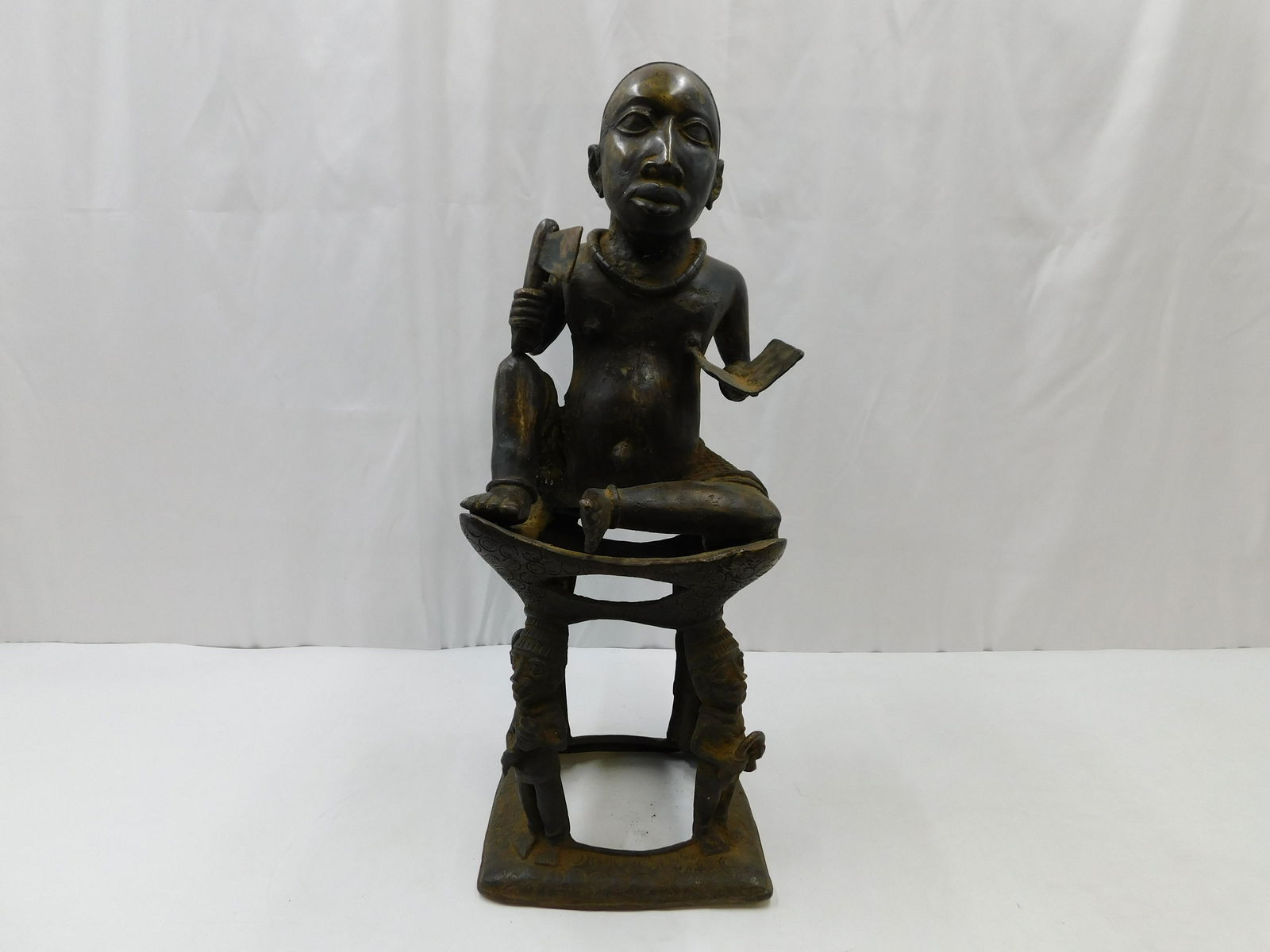 African Tribal Bronze Statue (1 of 6)