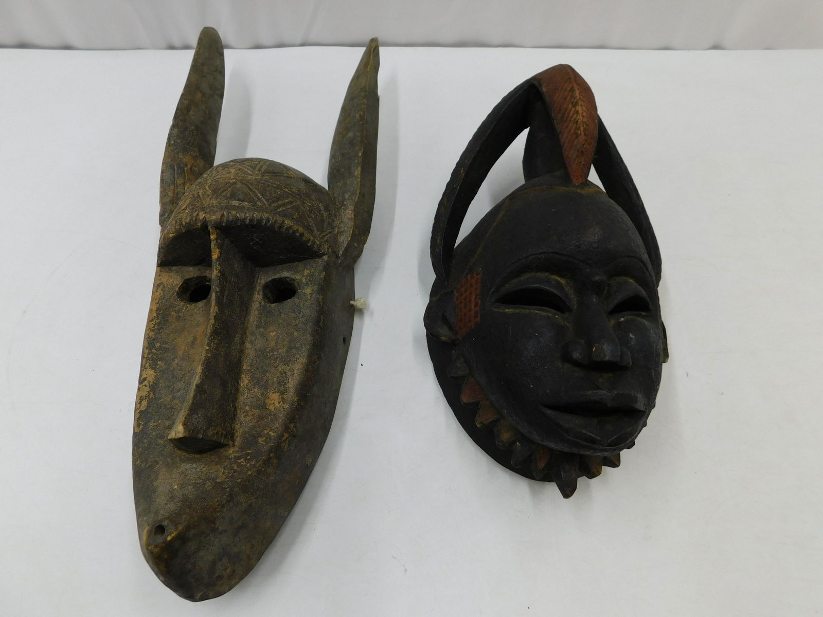 Lot of 2 African Tribal Art Masks (1 of 5)