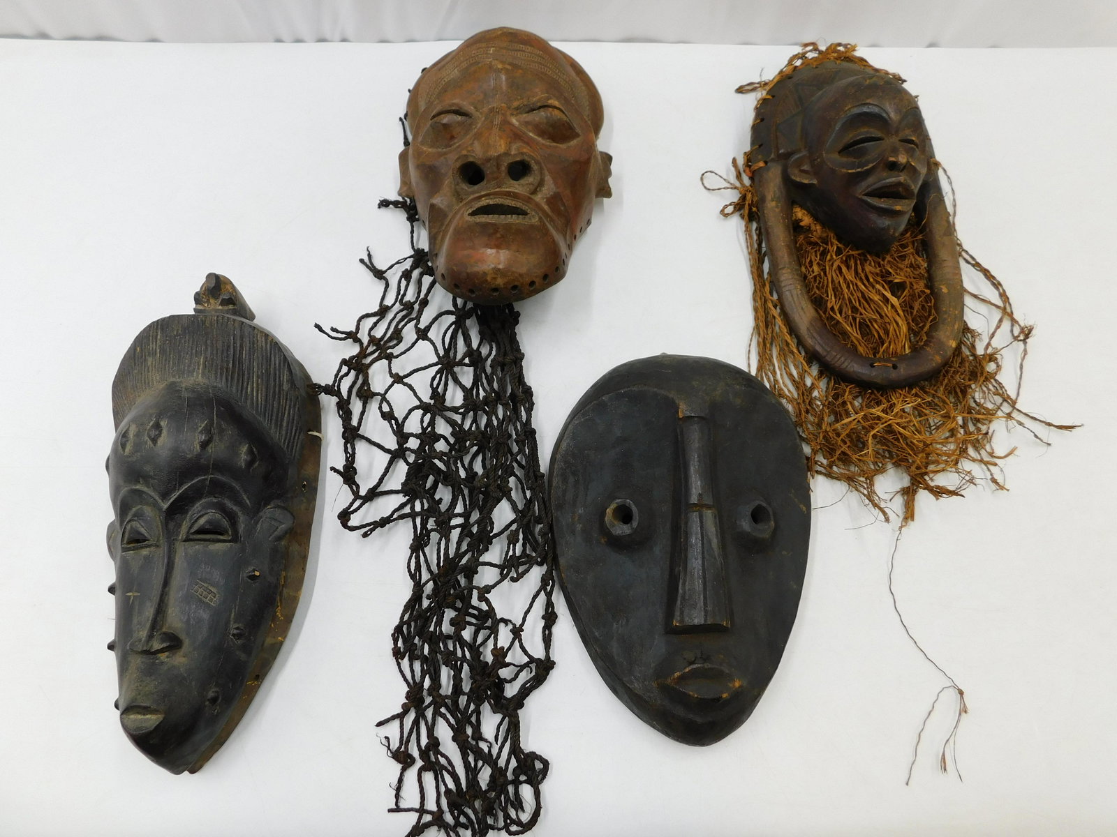 Lot of 4 African Tribal Art Masks (1 of 4)