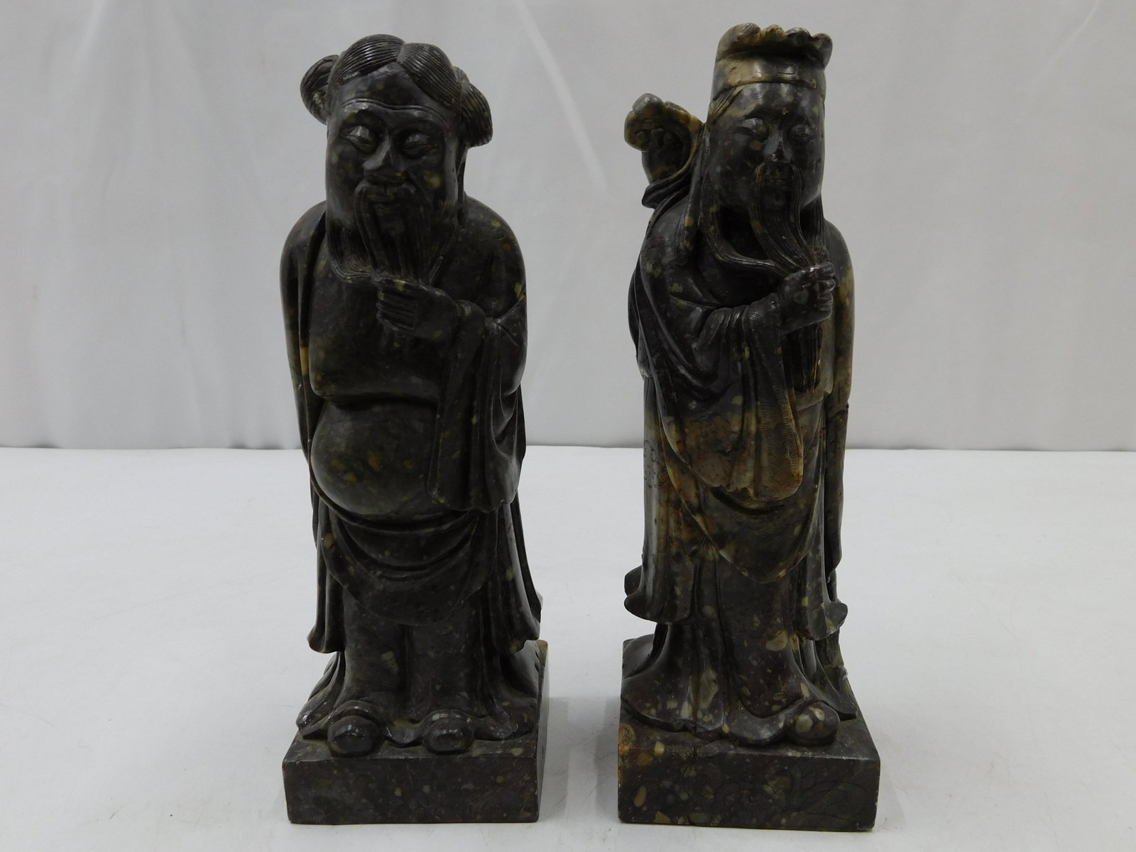 Pair of Chinese Soapstone Figurines of a Scholar (1 of 5)