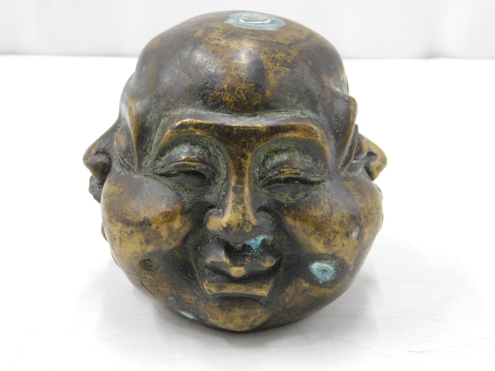 Bronze 4 Face Buddha Head Statue (1 of 5)