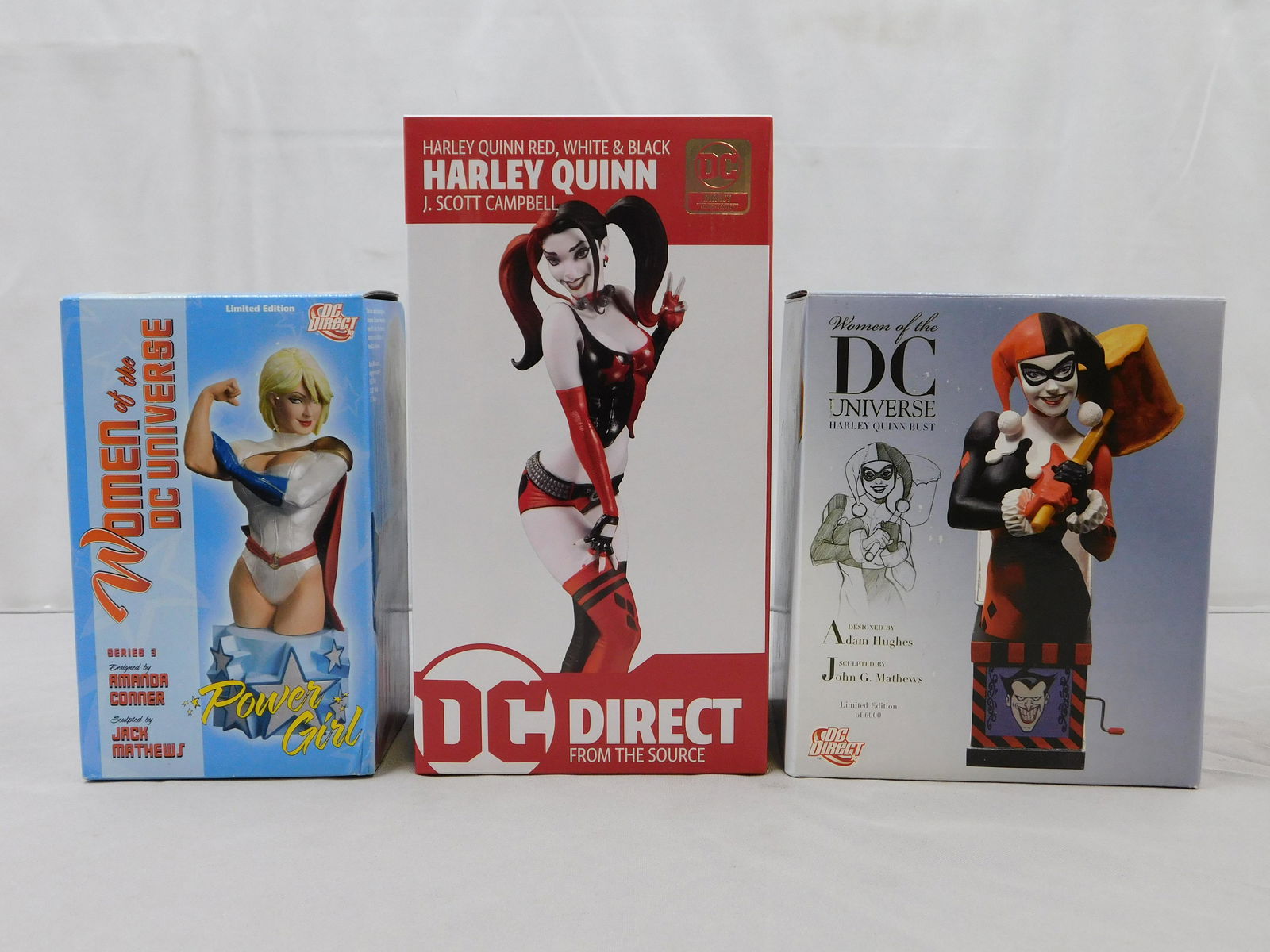 Lot Of 3 Dc Direct Statues Auction