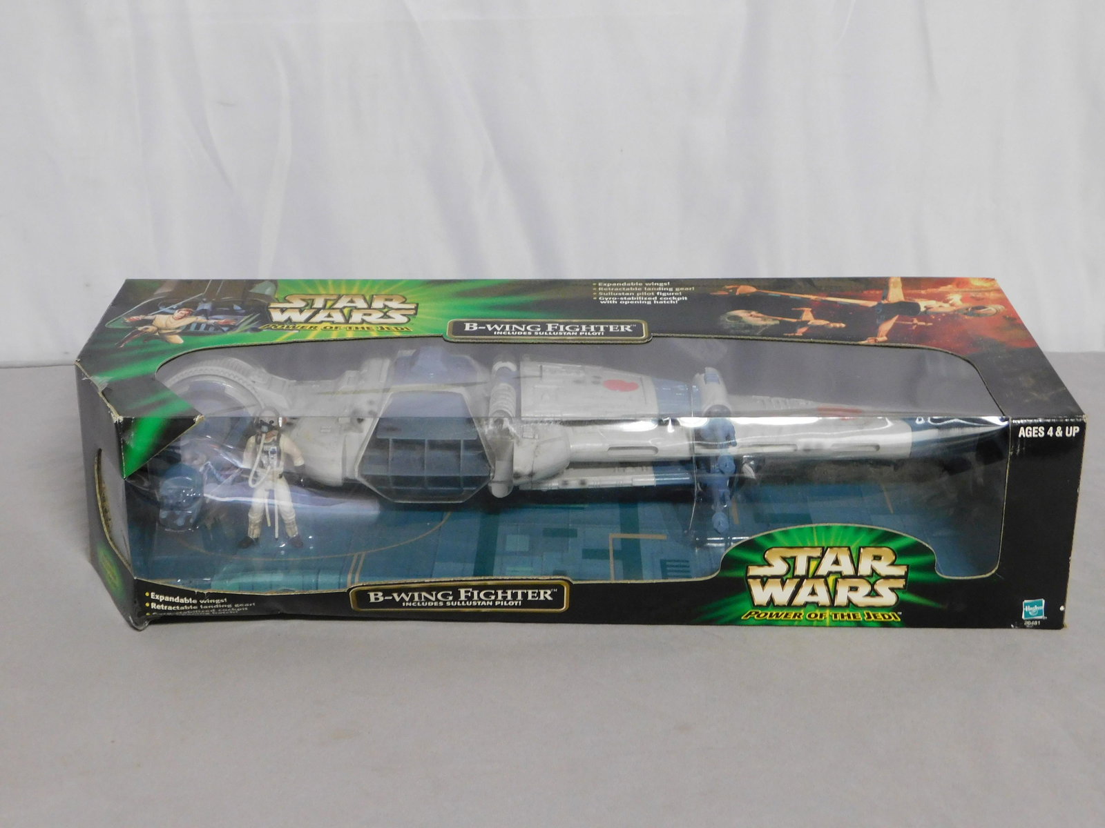 Star Wars Power of the Jedi - B-Wing Fighter: Star Wars Power of the Jedi - B-Wing Fighter with Sullustan Pilot. The box does have some wear and denting from storage. New in Box. All invoices must be paid within 24 hours of the sale. We offer mul