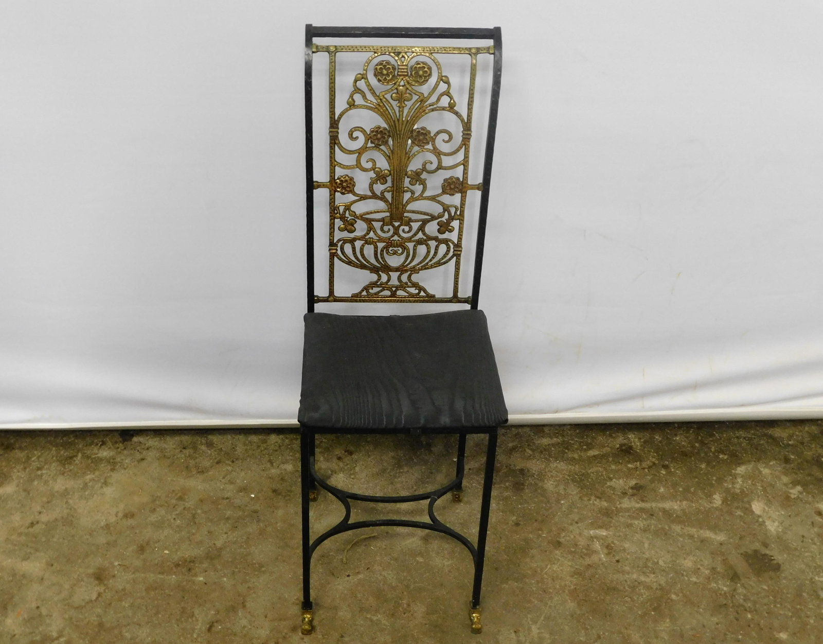 Wrought Iron and Bronze Vanity Chair (1 of 4)