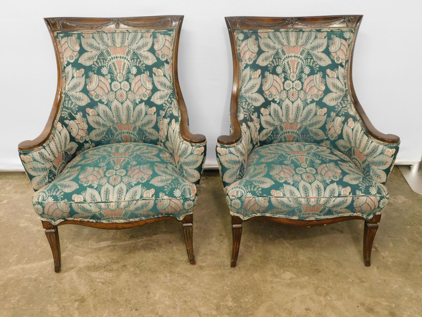 Pair of Mahogany Fireside Chairs (1 of 8)