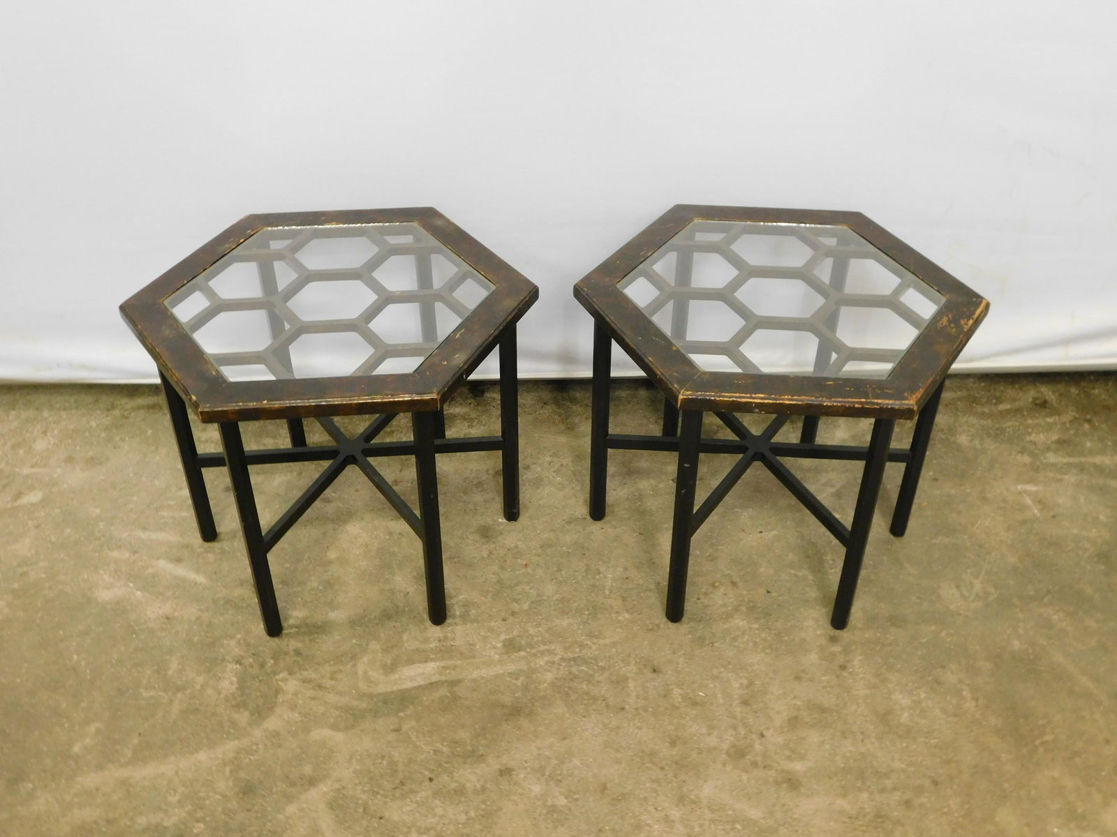 3 John Widdicomb Honeycomb Tables (1 of 6)