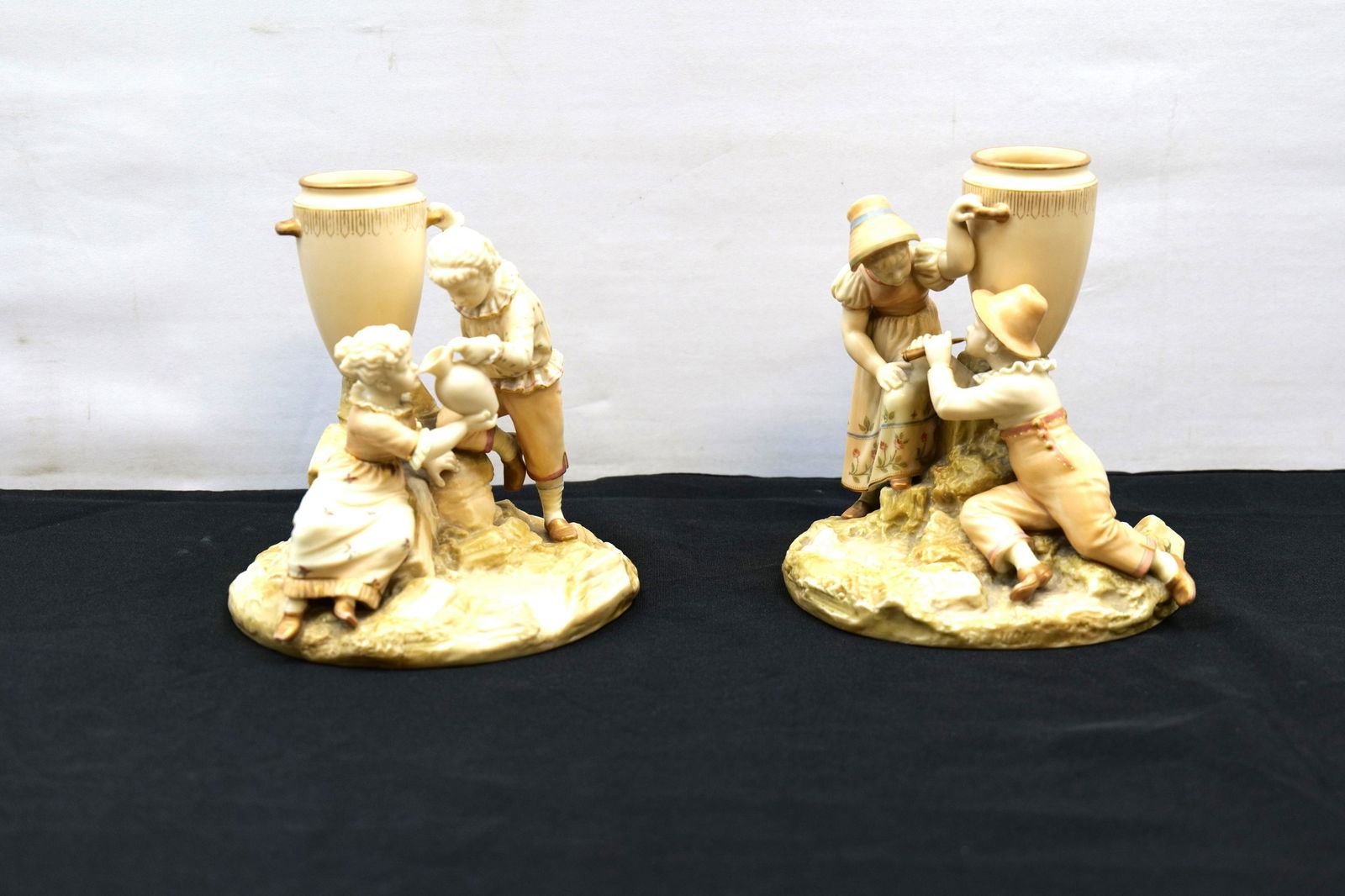 Pair of Royal Worcester Figural Bud Vases/Candlestick Holders (1 of 9)