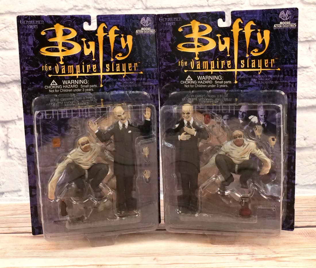 Lot of 2 Buffy The Gentlemen Action Figures: Lot of 2 Buffy the Vampire Slayer The Gentlemen Action Figures by Moore Action Collectibles. Different Variations. Both Sealed in Package. All invoices must be paid within 24 hours of the sale. We off