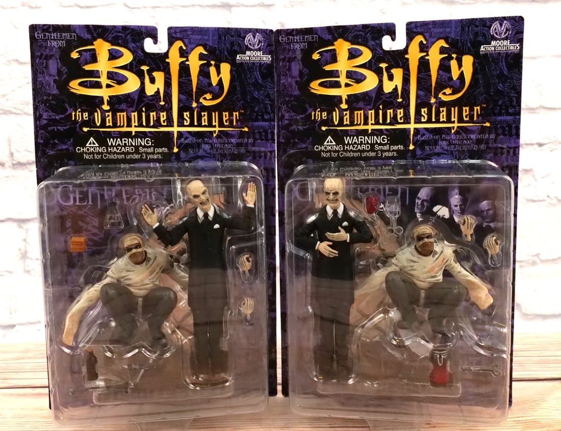 Lot of 2 Buffy The Gentlemen Action Figures: Lot of 2 Buffy the Vampire Slayer The Gentlemen Action Figures by Moore Action Collectibles. Different Variations. Both Sealed in Package. All invoices must be paid within 24 hours of the sale. We off