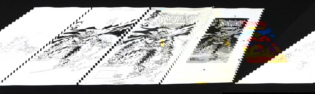 The Demon Original Comic Book Cover Art - Lot of 4 Pieces: Grouping of 4 Pieces of Original Comic Book Cover Art for DC Comics - The Demon #58 - Final Issue by John McCrea and Tatjana Wood. Includes the preliminary pencil, inked art, color proof and cover art