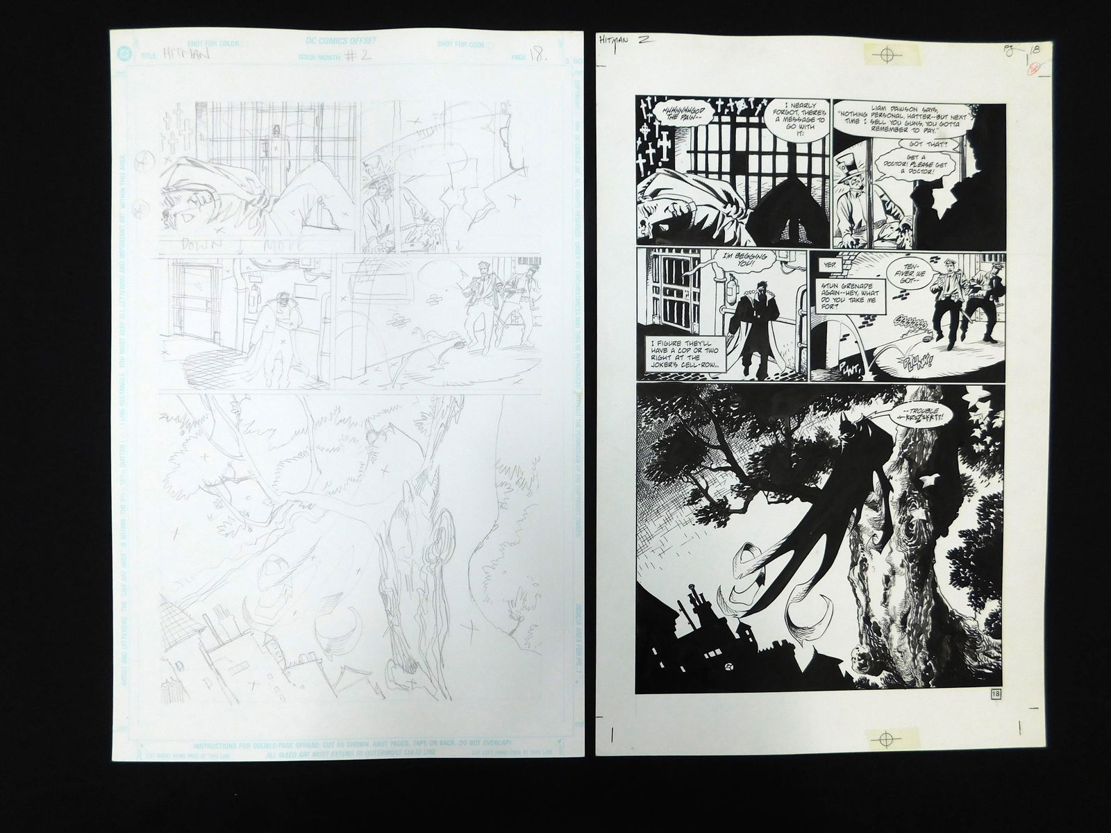 Original Comic Art DC Hitman Issue #2 Page 18 - 2 Pieces (1 of 8)