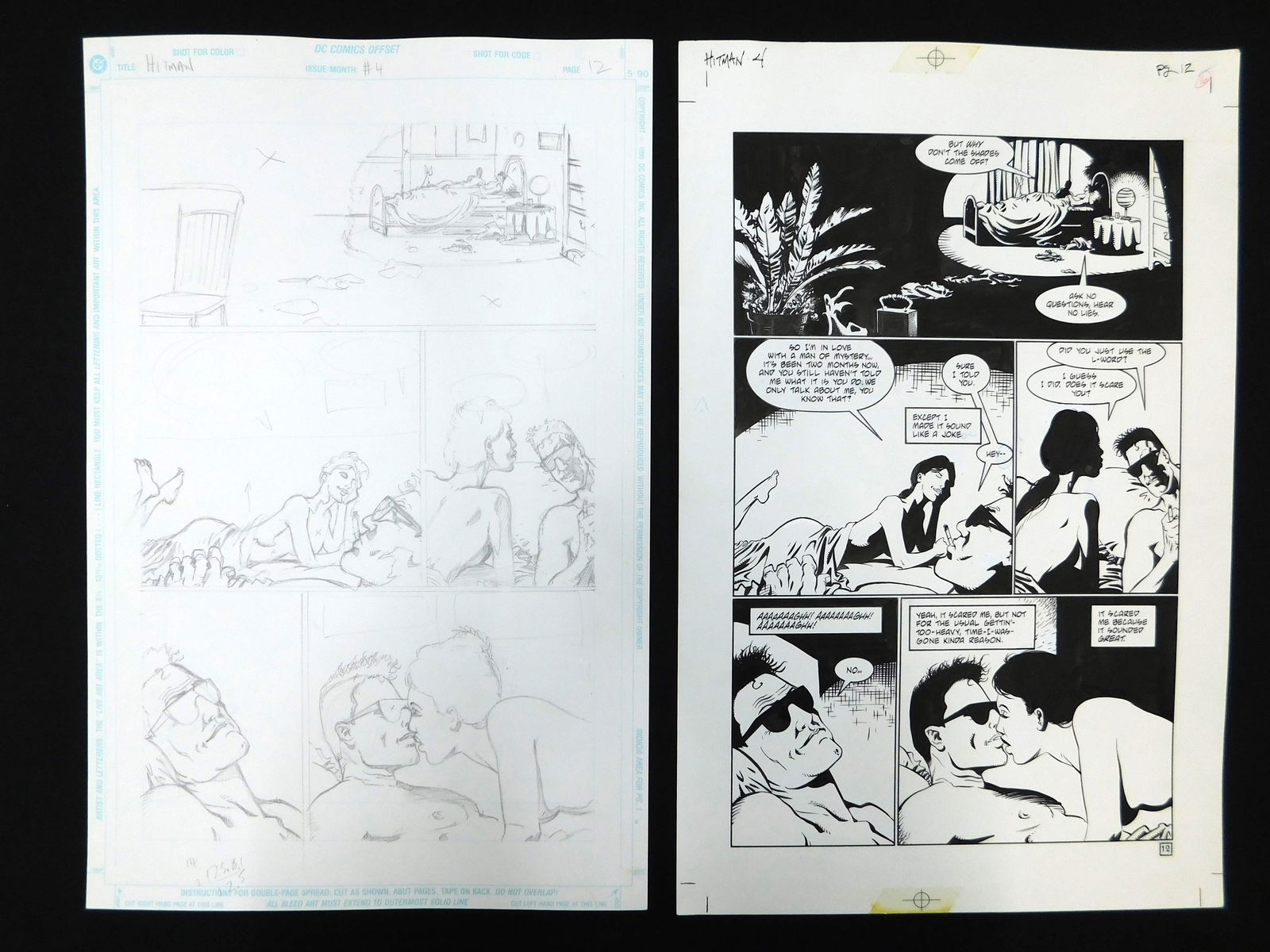 Original Comic Art DC Hitman Issue #4 Page 12 - 2 Pieces (1 of 8)