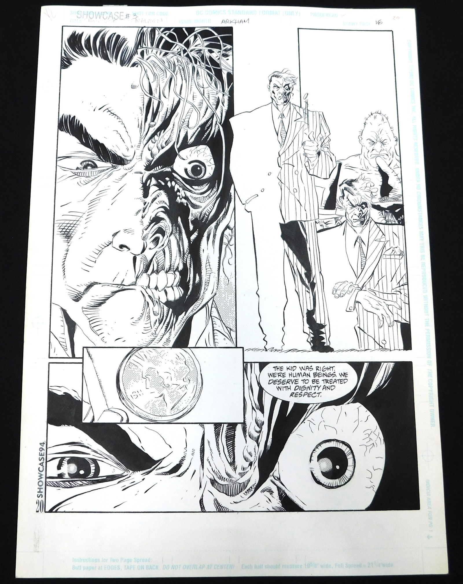 Original Comic Book Art DC Showcase '94 #4 Arkham - Page 16 (1 of 4)