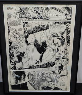 Saga of the Swamp Thing Original Comic Art Issue #21 Page 20: Original Comic Book Art - Saga of the Swamp Thing Issue #21 Page 20 - "The Anatomy Lesson" by Alan Moore. Pencils by Stephen Bissette. Inker John Totleben. Image of Swamp Thing. Professionally