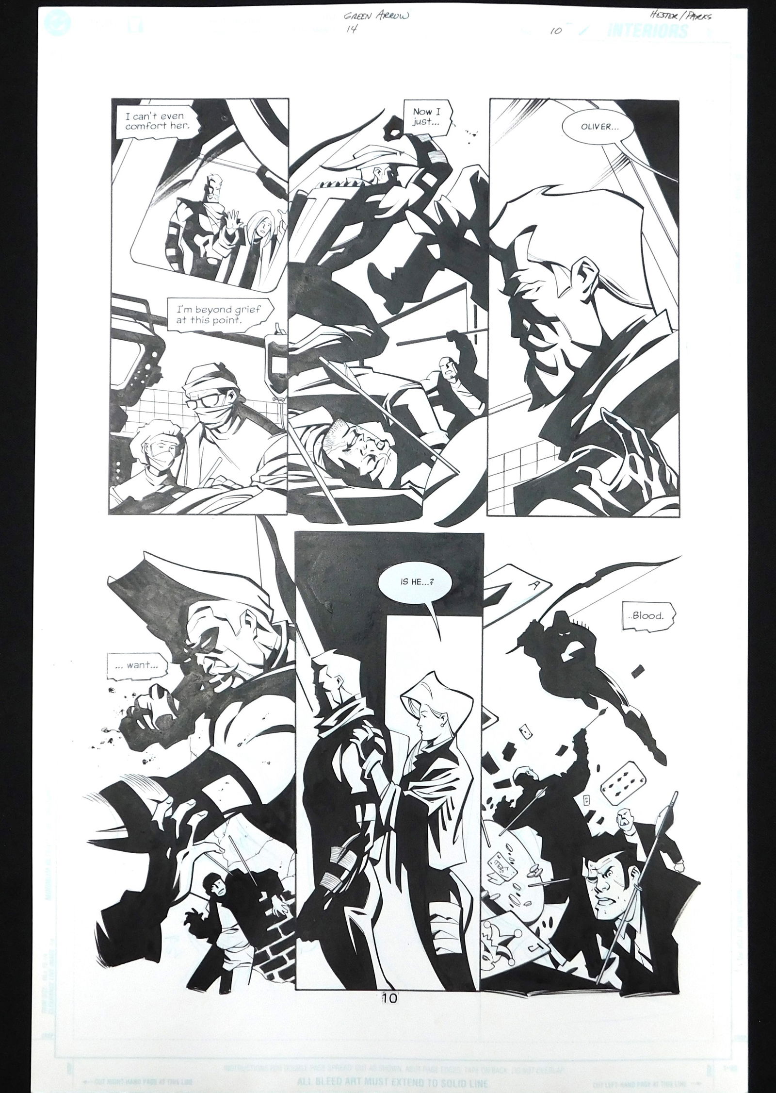 Green Arrow Original Comic Art Issue #14 Page 10 (1 of 4)