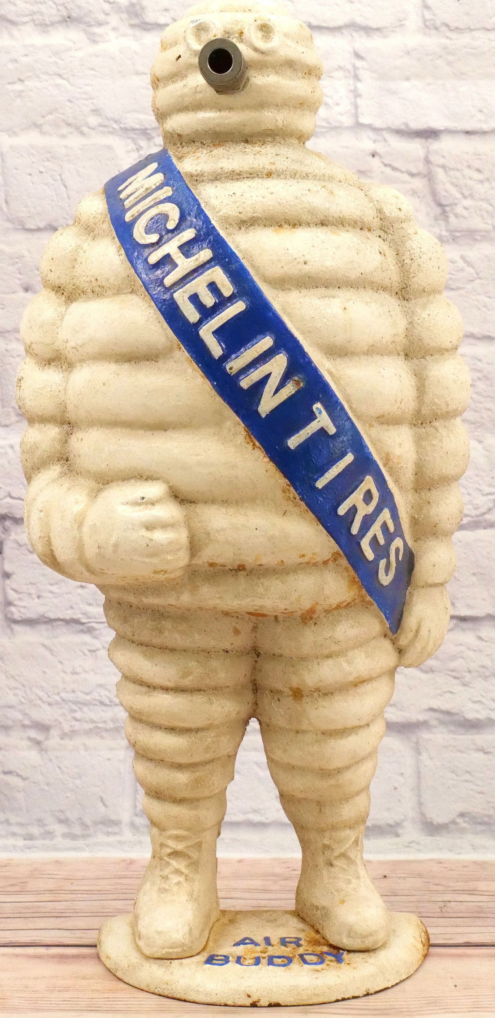 Cast Iron Paint Decorated Michelin Tire Air Buddy (1 of 11)