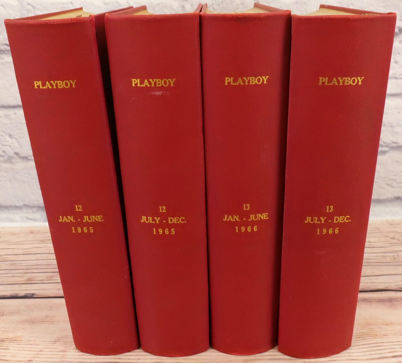Lot of Playboy Bound Magazine Hardcover Books 1965-1966 (1 of 6)