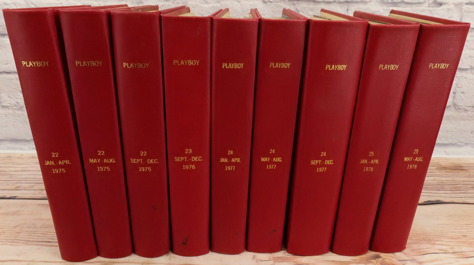 Lot of Playboy Bound Magazine Hardcover Books - 1970's (1 of 9)