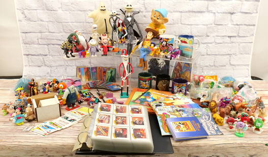 Large Lot of Disney Items: Large Lot of Disney Items including Nightmare Before Christmas Figures, Disney Mugs, Trading Cards, Small Figures, Books and More. All invoices must be paid for within 24 hours. We offer multiple ship