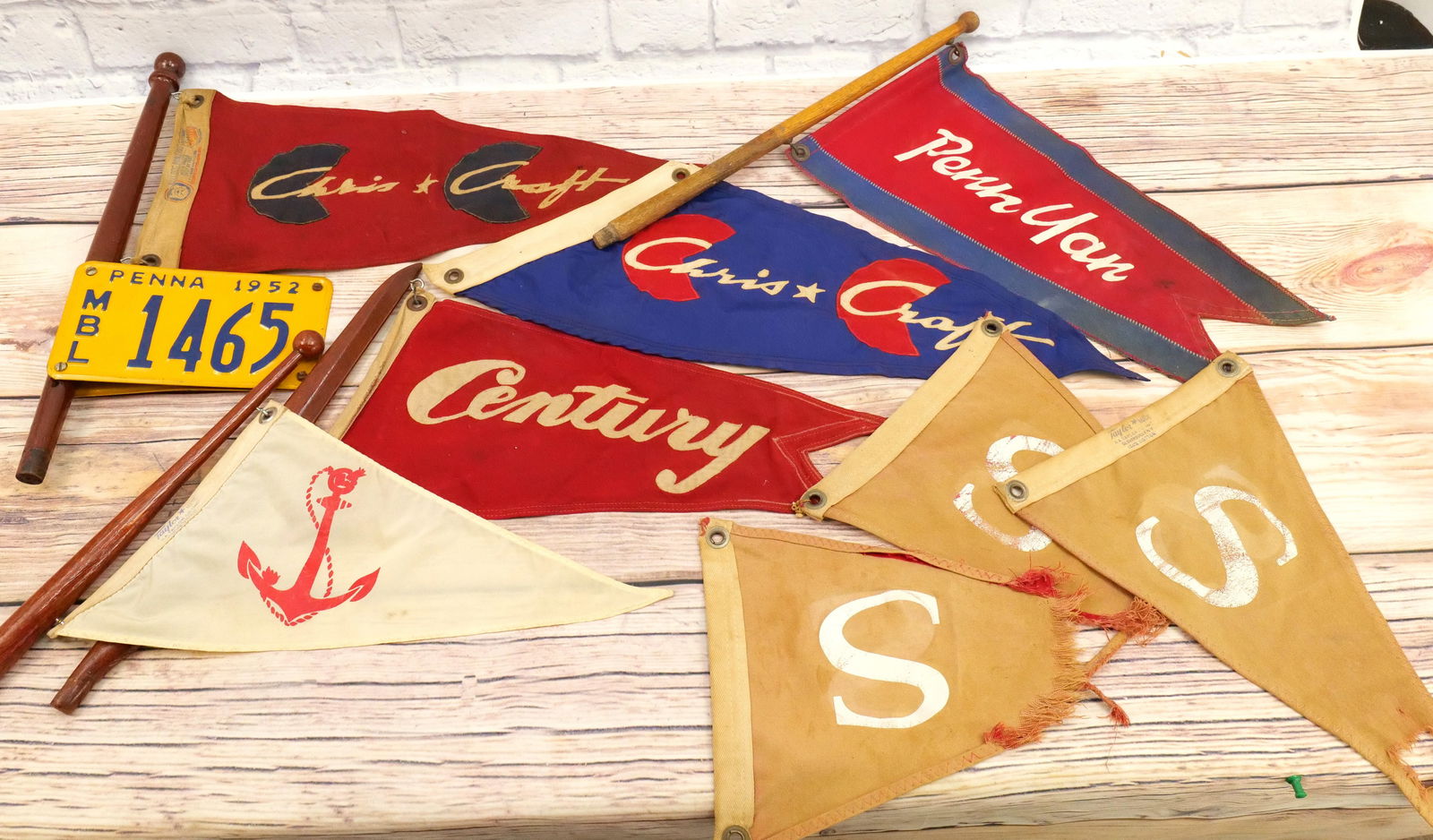 Lot of 8 Vintage Boat Flags/Pennants (1 of 5)