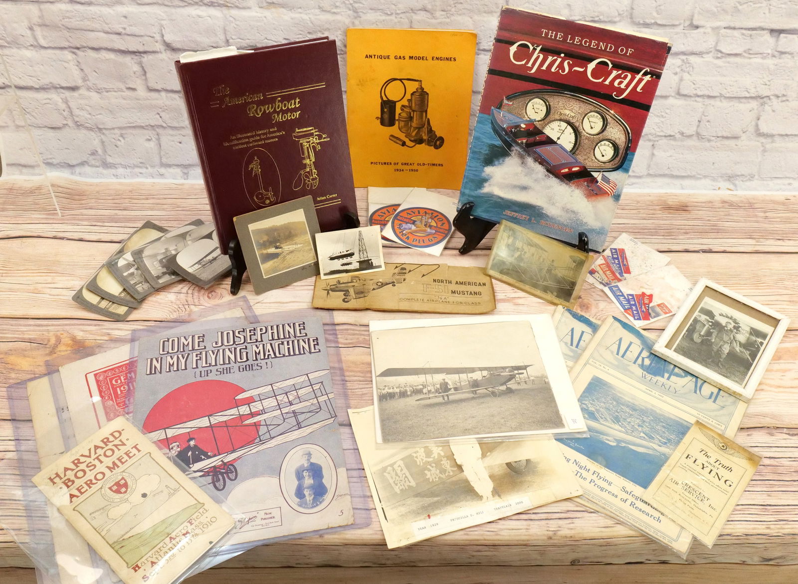 Lot of Vintage Paper Goods - Aero and Boating (1 of 6)