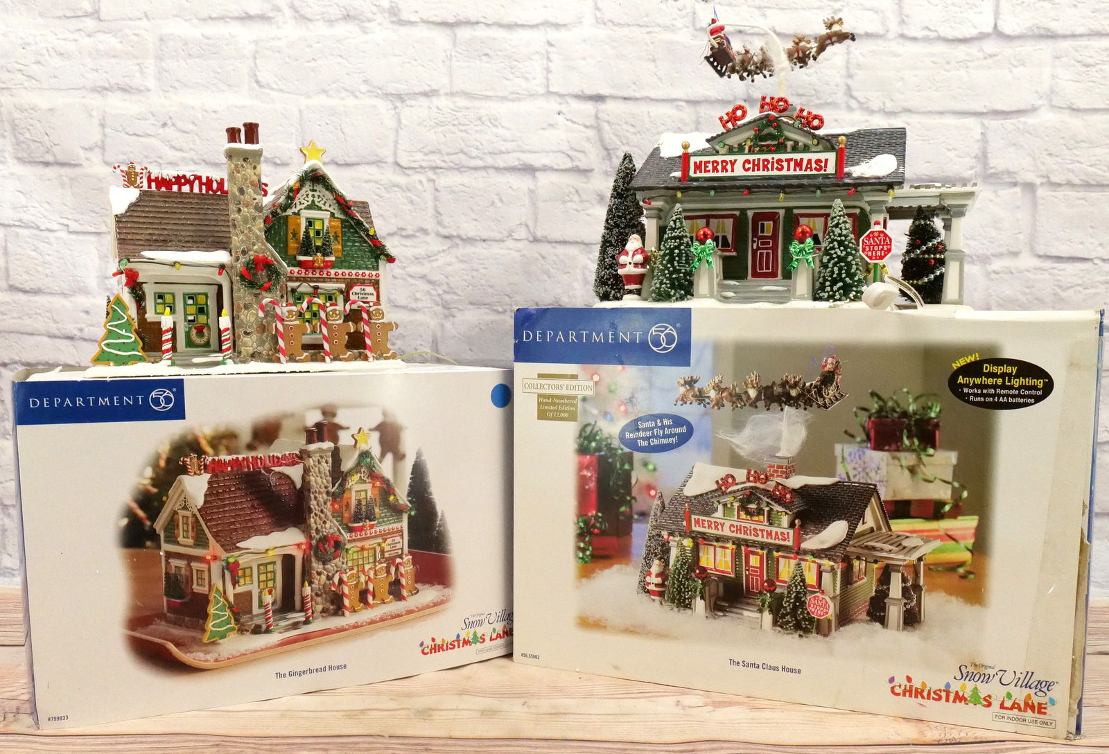 Lot of 2 Department 56 Christmas Lane Snow Village Houses (1 of 7)