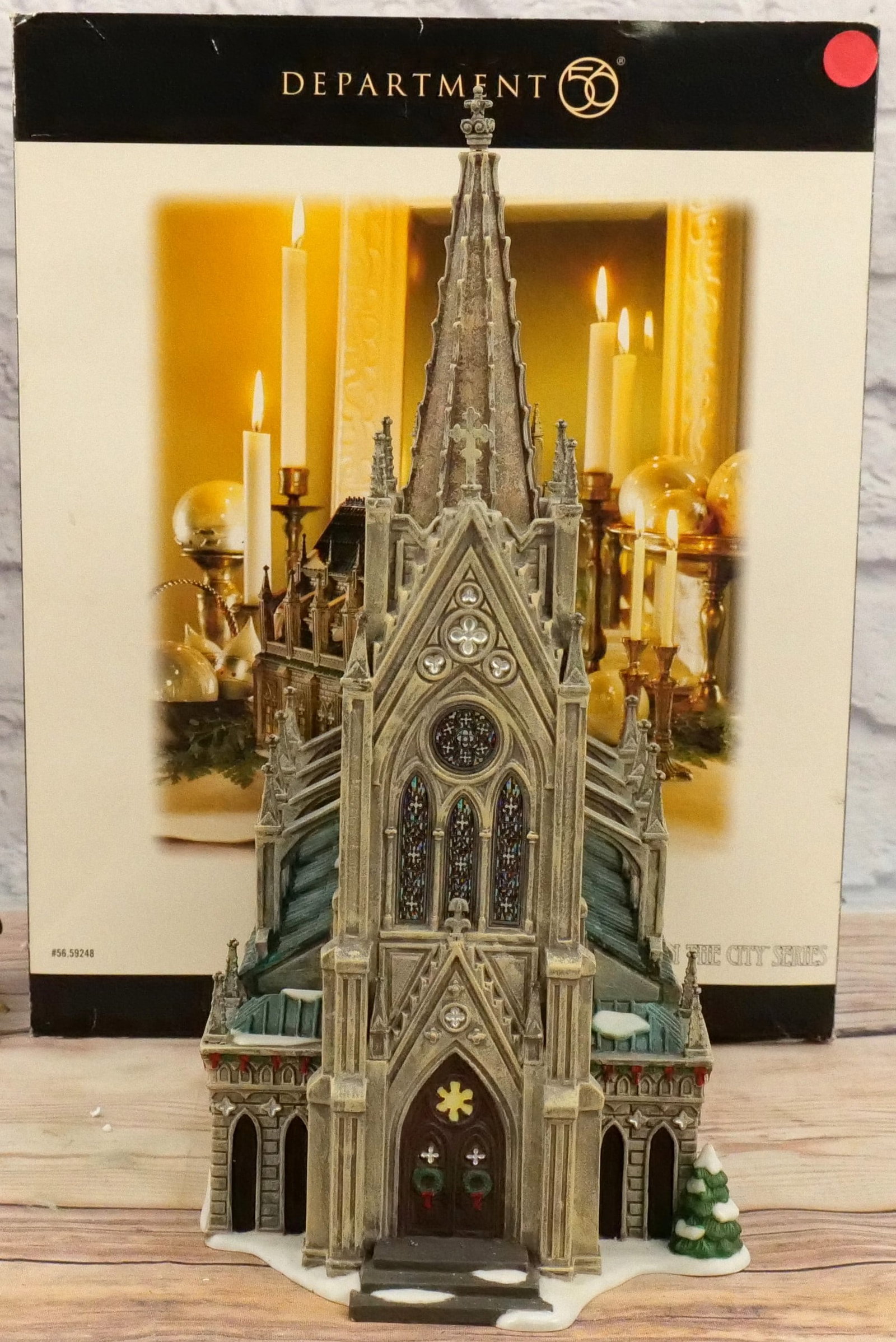 Dept. 56 Christmas in the City Cathedral of St. Nicholas: Department 56 Christmas in the City - Cathedral of St Nicholas - Appears to be in good condition. Comes with Light Cord. All Items in this sale have been on display and are in Used Condition. Most are