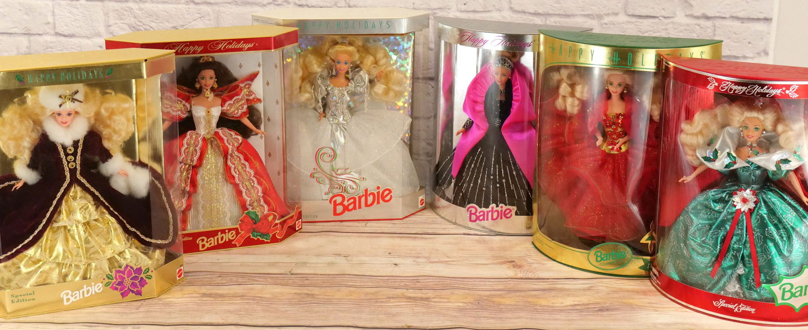 Lot of 6 Holiday Barbie Dolls (1 of 8)