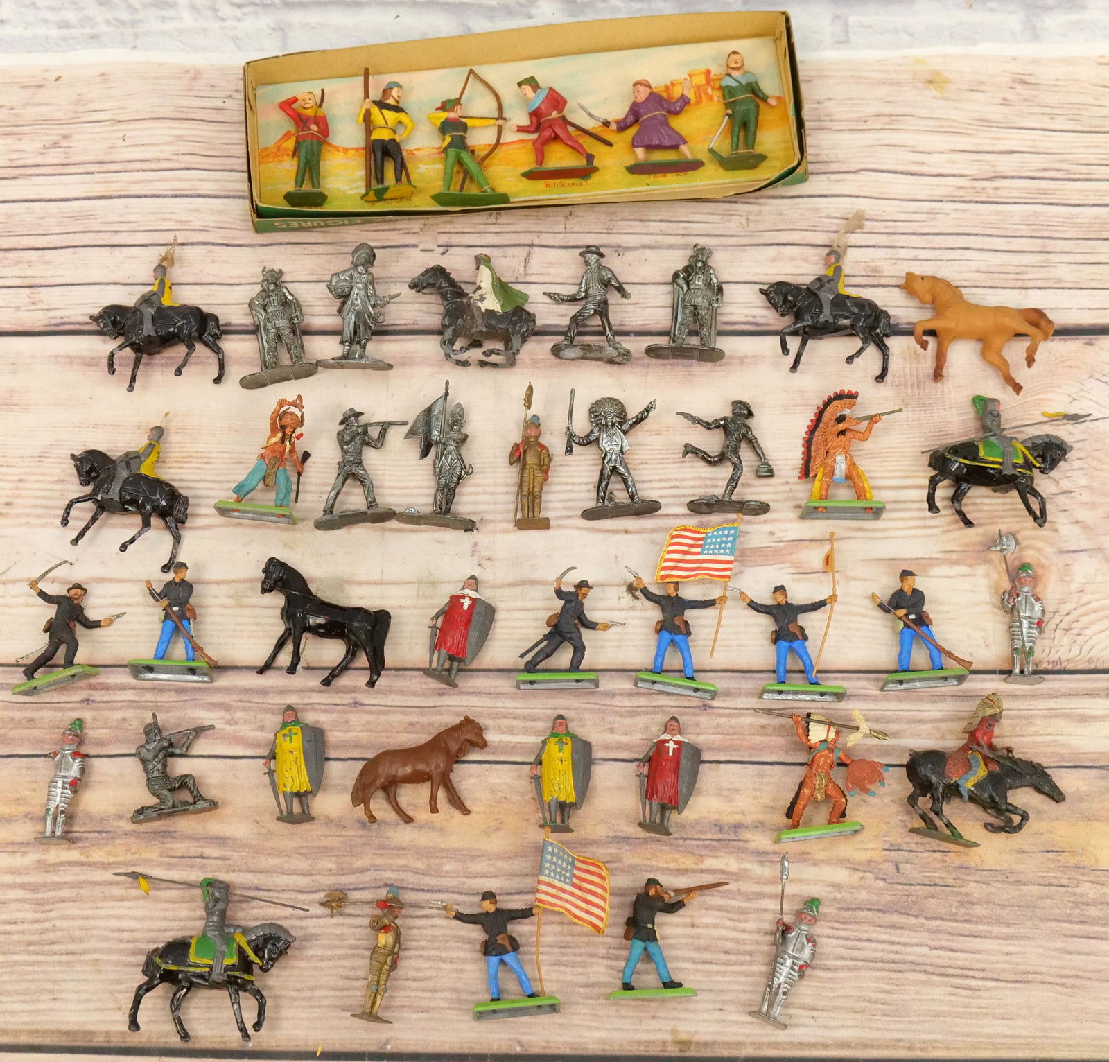 Lot of Mostly Metal Soldiers and Animals (1 of 4)