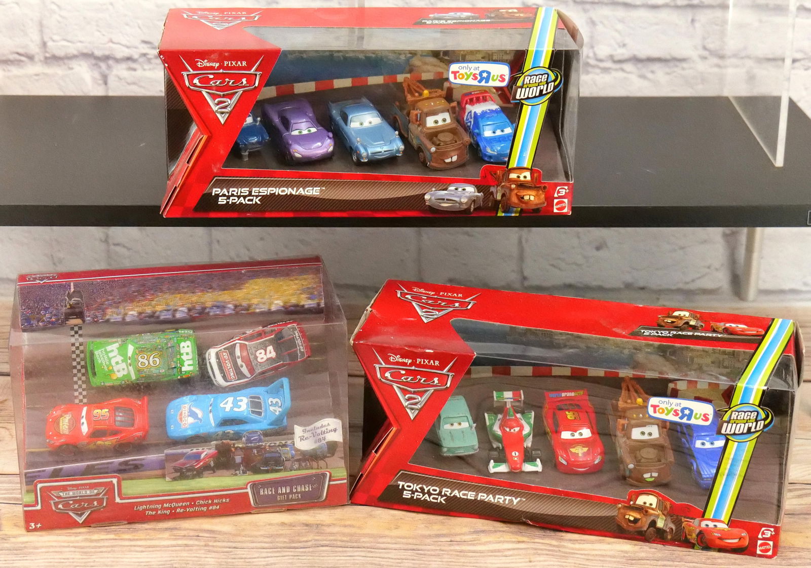 Lot of 3 Disney Pixar Cars Diecast Car Sets (1 of 9)