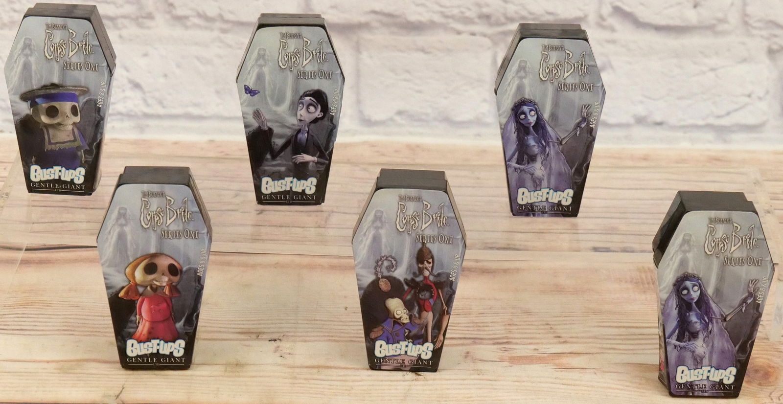 Lot of 6 Tim Burton's Bust-Ups Series 1 - Full Set plus 1 (1 of 6)