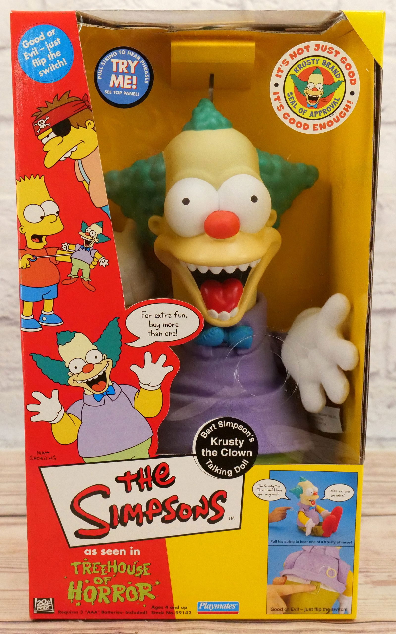 The Simpsons Bart Simpson's Krusty the Clown Talking Doll (1 of 8)