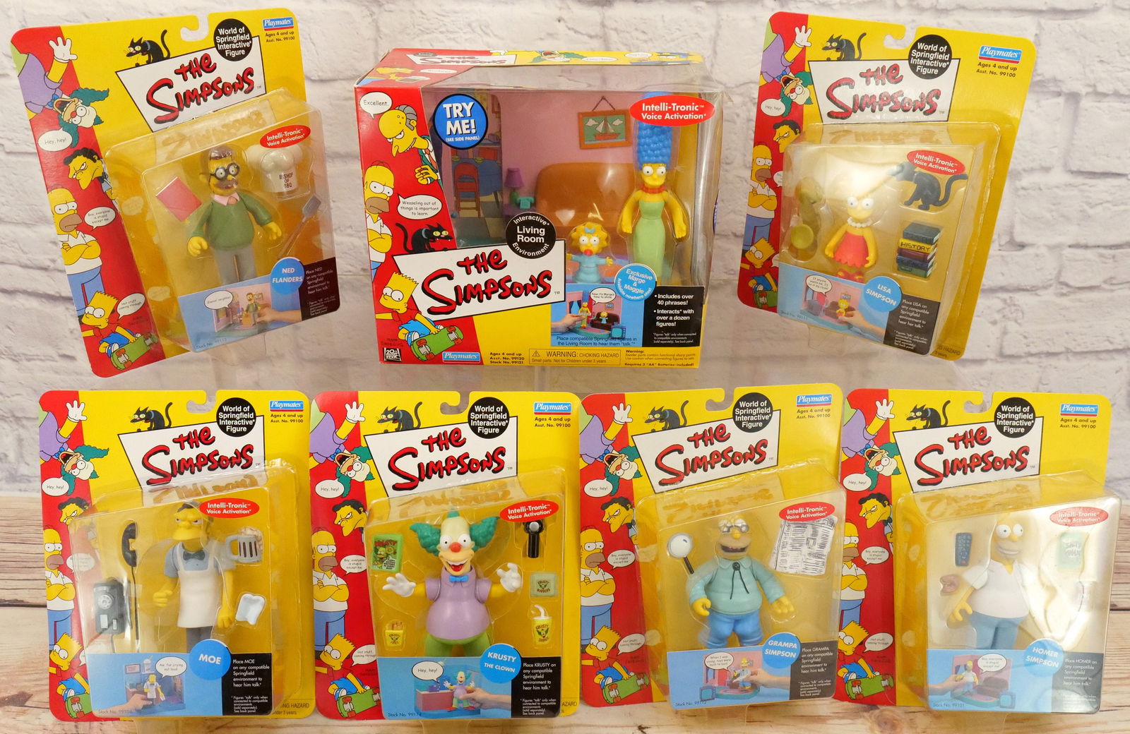 Lot of The Simpsons Interactive Figures by Playmates (1 of 11)