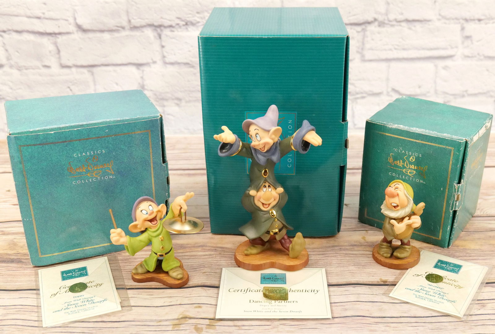 Lot of 3 WDCC Snow White Dwarf Figurines (1 of 8)