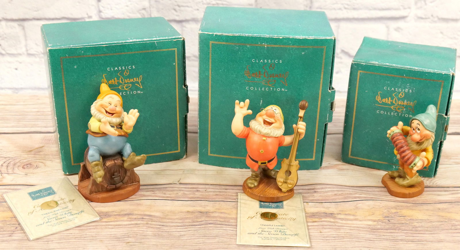 Lot of 3 WDCC Snow White Dwarf Figurines (1 of 8)